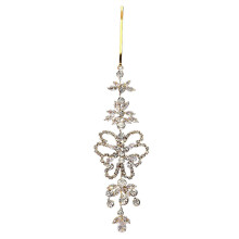 (Gold) Rhinestones Headchain for Women Elegant Pendant Party Hair Clip Female Bridal Shower Wedding Hairchain Party Frontlet Silver