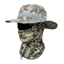 Breathable Foldable Sun Protections Boonie Hat Scarf Ideal For Fishing Camouflage ACU