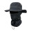 Adjustable Breathable Cotton Polyester Boonie Cap Sunhat For Outdoor Activity Black 1