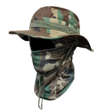 Multipurpose Windproof Sun Hat Face Cover For Fishing Mountaineering Jungle camouflage