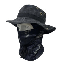 Modern Adjustable Boonie Cap Sunhat For Hiking Fishing And Other Adventure Black pattern