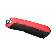 Leather Handbrake Cover Sleeve with Enhanced Friction Surfaces Prevents Slipping Red