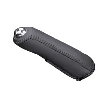 Universal Leather Handbrake Cover Protective Sleeve for Enhanced Driving Comfort Black