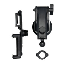 (Suction cup mount) 2 in 1 WalkieTalkie Car Mount&Mobile Phone Clip Holder, Handhelds Radio Car SuctionCup BracketAdjustable Mount