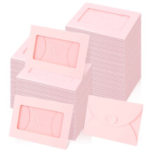 Kraft Papers Envelope with Latches Closure Design Document Wallet Storage Pocket Pink