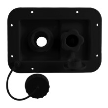 Quick Fill Water Port Double System Leak Resistant for Outdoor Enthusiasts Black