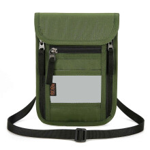 (Green) Neck Pouch Travel Document Holder Passport Holder Travel Wallet Small Travel Crossbody Bag Organisers Passport Bag Light Grey