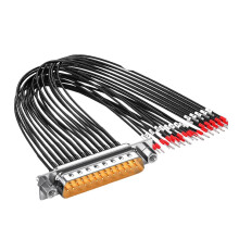 (DB25 males, 0.5m) DB15 DB25 Male Female Panel Mount Cable Wire Breakouts Board Connector Suitable for Server Rack and Control Cabinet Multicolor