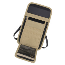 Travel Must Have Neck Document Holder Convenient Hands complimentary Nylon File Khaki