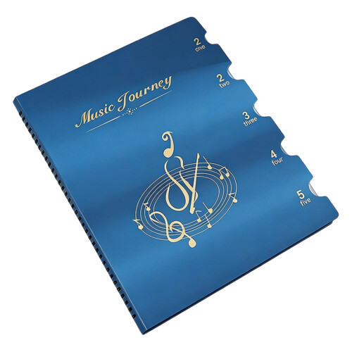 Professional A4 Classification Music Stand Storage With Matte Retro blue 20 pages