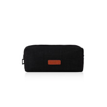 Polyester Pencil Case with Multicolor Option Simple Stationerys Organizers Black