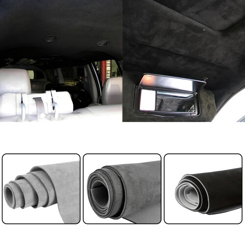 Headliners Fabric Featuring Sponge Layer For Effective Noise Reduction in Car Black 50X150 1