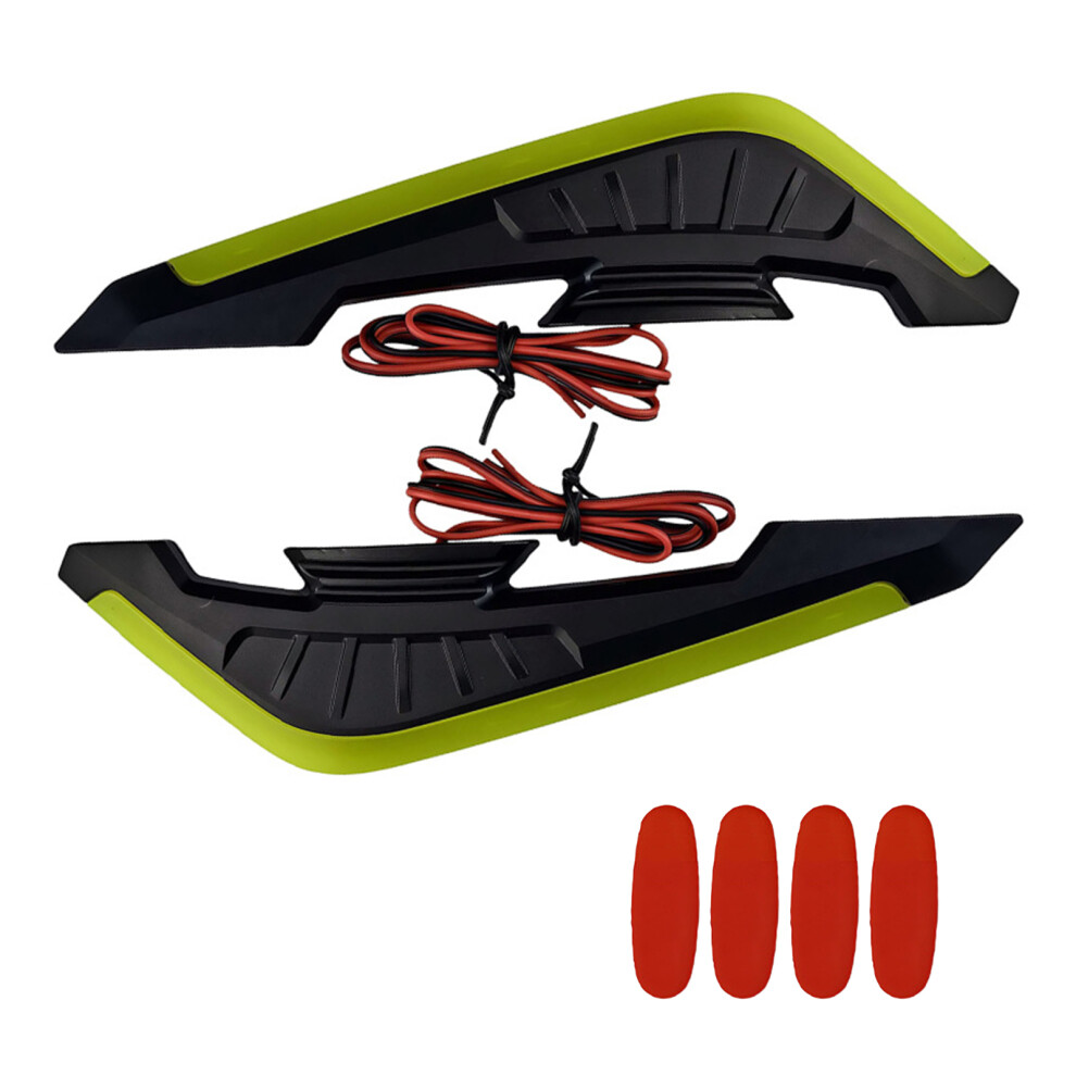 Motorcycle Side Spoiler Fairing With Led Lamp For Bike Wind Reduction Appearance Yellow 7754004703704
