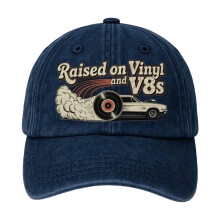 Fashion Baseball Cap Adjustable Wash Cotton Fabric Hat For Travel and Daily Use Navy Blue