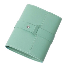 (Green) Ear Studs Collection Notebook Earring Organizer PU Material Earring Storage Bag Portable PU Earring Cases for Earrings Blue