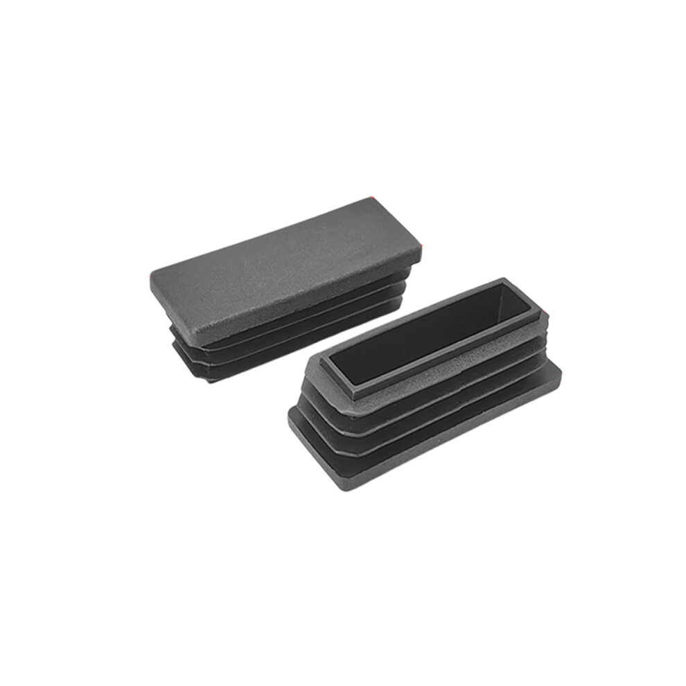 12Pcs Plastic Rectangle Blanking End Caps Furniture Leg Tube Insertion Plug 20X50mm 7755000597922
