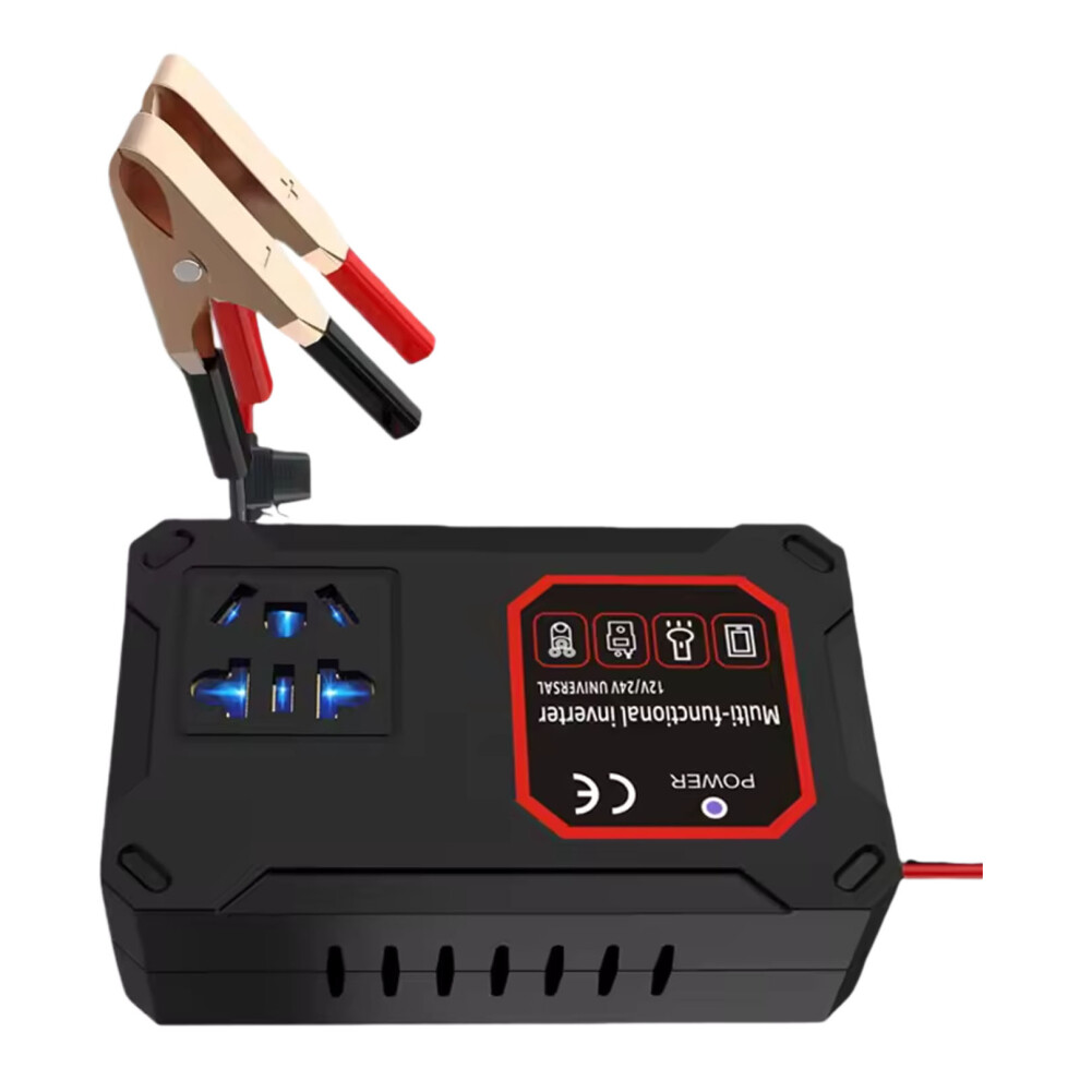 Universal Vehicle Inverter Converter Adapter Changes 12V 24V To 220V 200W Output 7754004690622