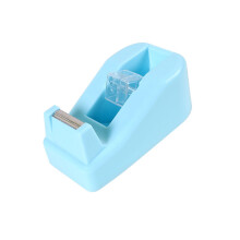Portable Plastic Tape Holder With Easy Cut Design Ideal For Home Office And Art Blue