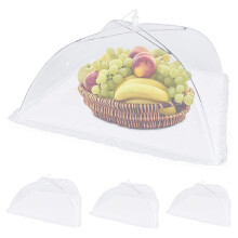4 Pack Mesh Food Cover -14 Pouces/16 Pouces/17 Pouces - Food Cover Tent Filets Alimentaires RéUtilisables et Pliables