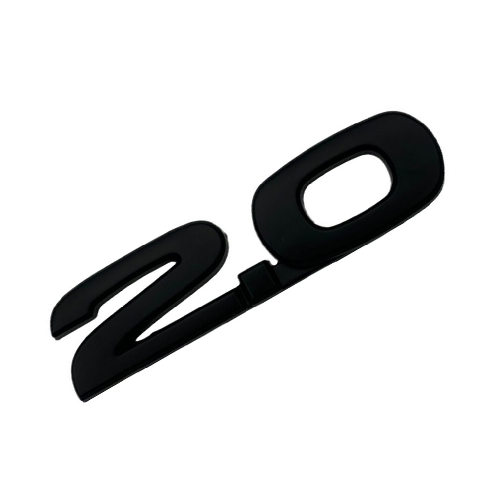 Automotive Accessory 3D Abs Car Emblem Badge Decal 2.0 2.5 Shaped 2.0 Gloss Black 7754004703575