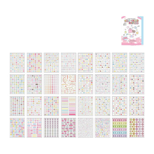 Portable Cartoon Sticker Book Journaling Decorative Sticker For Notebook Vitality. Notes