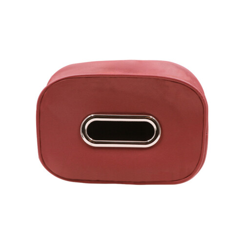 Auto Interior Organizer Leather Tissue Box Universal Perfect for Road Red