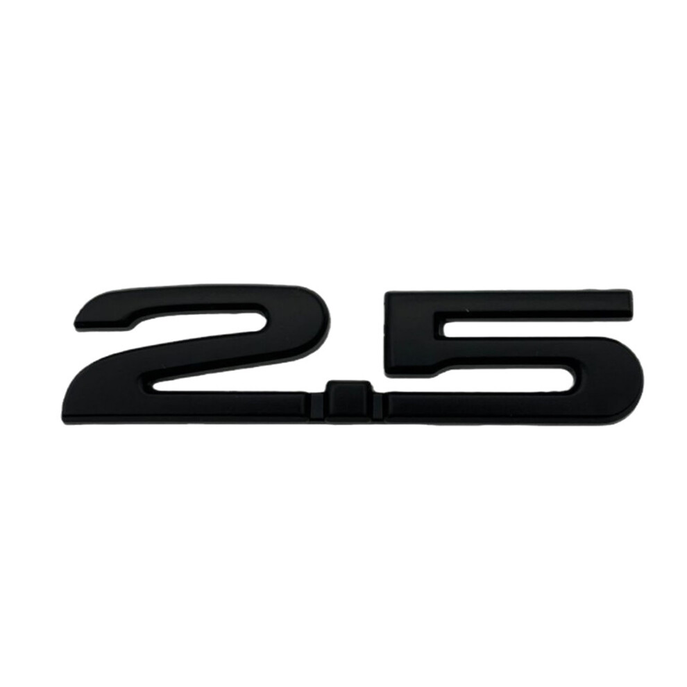 Automotive Accessory 3D Abs 2.0 2.5 Shaped Car Emblem Badge Decal 2.5 Gloss Black 7754004703551