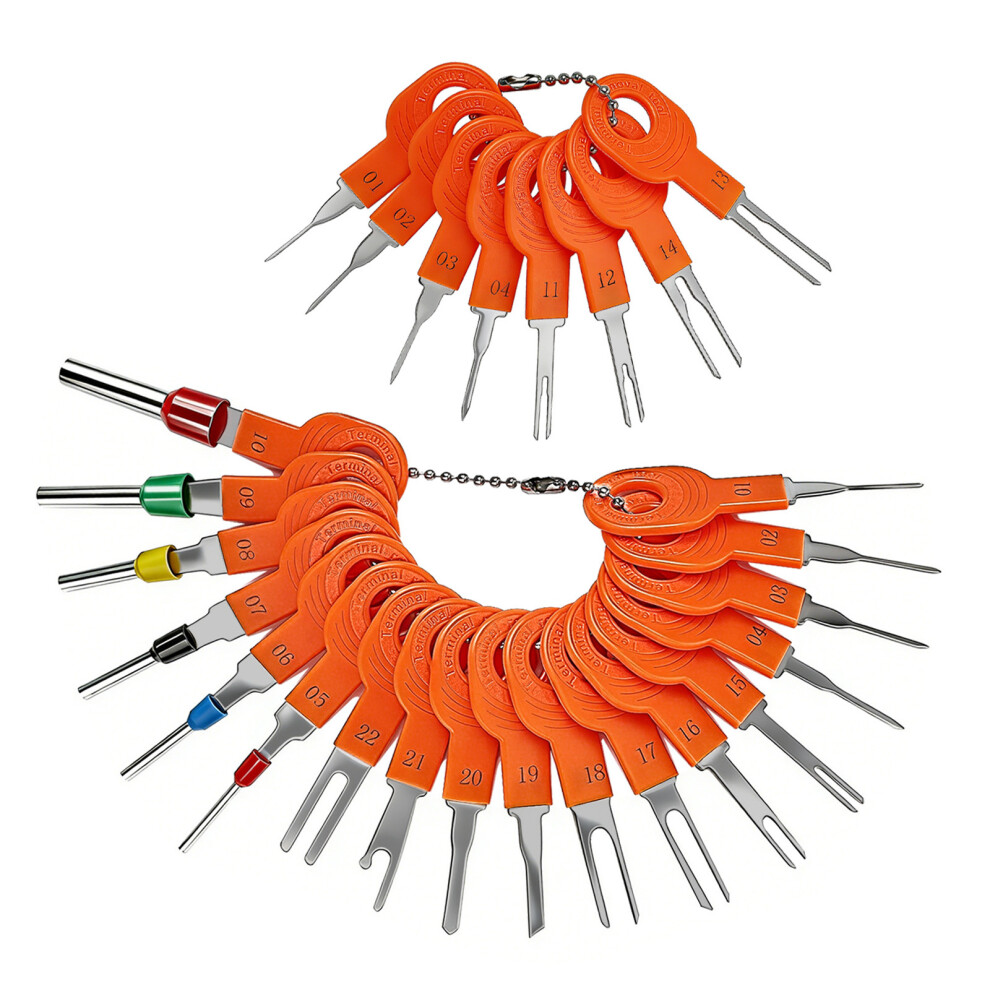 26Pcs Disassembly Set For Reliable Wire Harness Servicing Depinning Tool Kit Or Ange Color 7754004681187