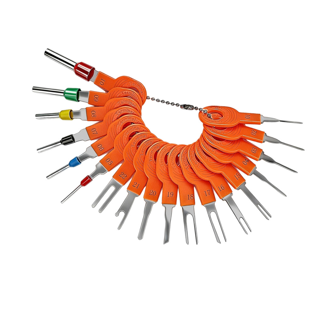 18Pcs Automotive Terminal Pin Removal Tool Set For Automotive And Motorcycle Or Ange Color 7754004681293