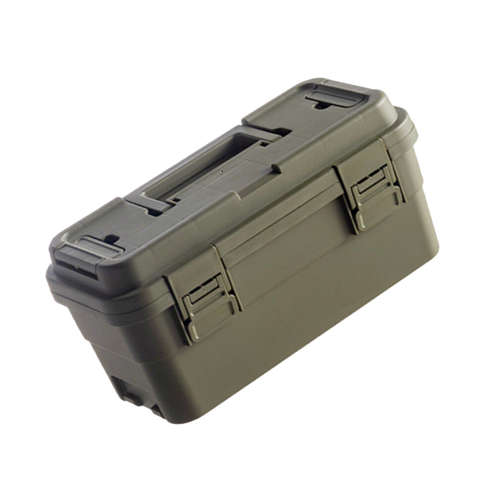 Efficient Tool Storage Box Feature Secure Lock Interlayer Design Multiple M Armygreen 7754004709836