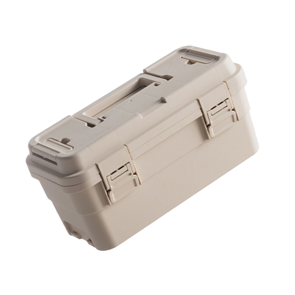 Pp Plastic Tool Case Feature Interlayer Design Secure Closure Multiple Colors M Khaki 7754004709805