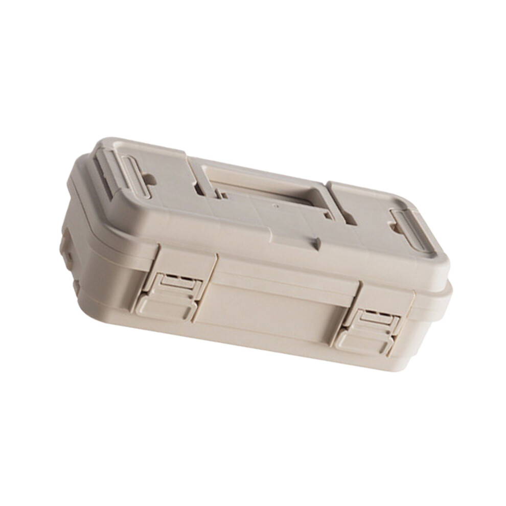 Secure Lock Plastic Tool Organizer Box Two Sizes Medium Small Multiple Colors Pp S Khaki 7754004709829