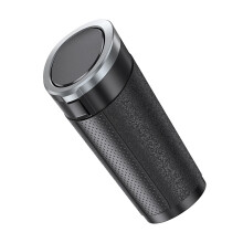 Automotive Trash Bin Leak Resistant Small Design ABS & TPE Can for Family Use Silver