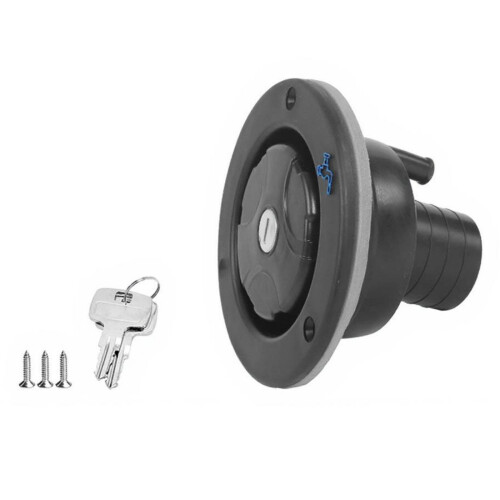 Leakproof RVs Water Inlet Filter Cap Wide Opening Adapter For Rapid Refilling Black