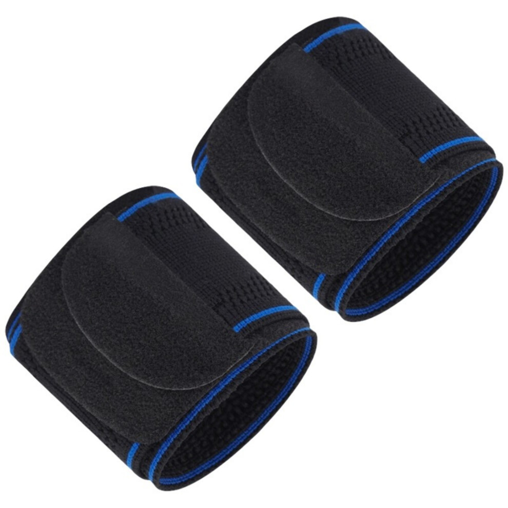 Black Adjustable Knit Wrist Support Brace For Basketball Badminton Sports Training Os