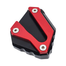 Motorcycle Kickstand Extender Side Stand Extension Pad Support Plate for GL1800 Red
