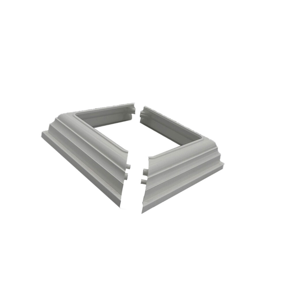 Split Type Fence Post Skirt Two Piece Base Trim Rings For Enhances Stability Gray 7755000562845