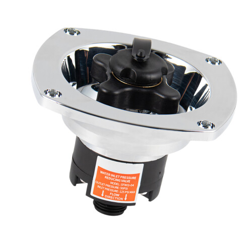 Permanent Mobile Home Water Connection Part With Built In Pressure Regulation