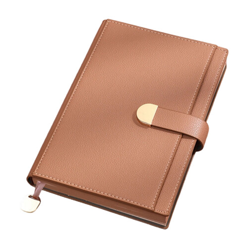 PU Leather Notebook  300 Pages Lined Business Journal For Note Taking Journaling Brown