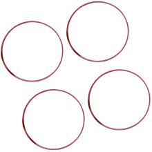 Pack of 4 19 Inch Aluminum Rims Protectors Adhesive Backed Quick Mount System Red