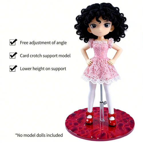 Tooless Assembly Doll Stand With Support System ABS Lightweight Design Transparent green 1