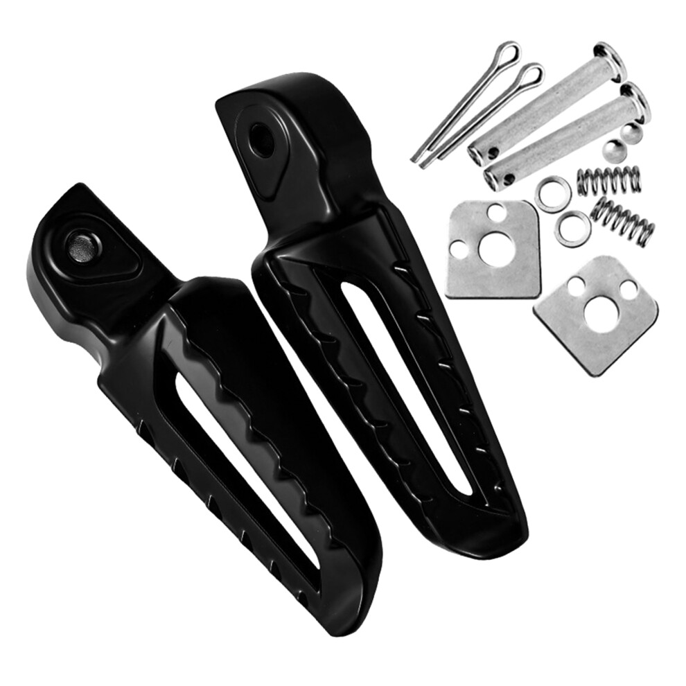 Aluminum Foot Pedal Pegs Motorcycle Rear Footrest Universal Replacement Part Black 7754004704145