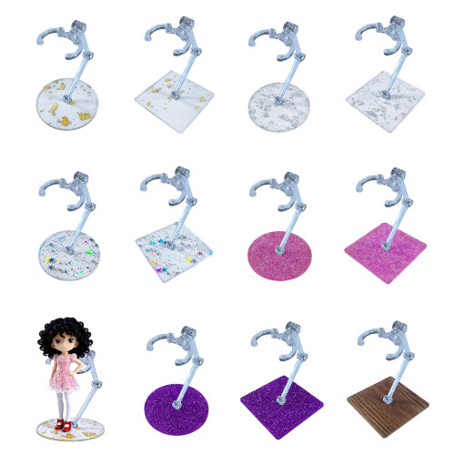 2Pieces Ergonomic Doll Stand Holders For Different Sized Figures Organization 05 2