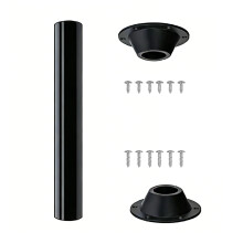 Rotating RVs Table Leg Set In Black And Silver Make Of Aluminum Stable Support Black 29IN