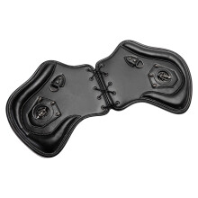 Motorcycle Exhaust Side Saddles Heat Shield Universal PU Leather Engine Cover Black FBG510