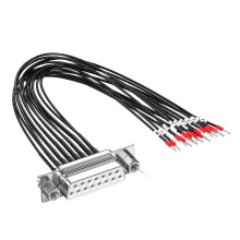 (DB15 female, 2m) DB15 DB25 Male Female Panel Mount Cable Wire Breakouts Board Connector Suitable for Server Rack and Control Cabinet Multicolor