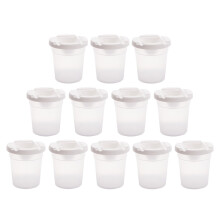 Clear Plastic Paintbrush Cleaner Cup for Artist Kid Watercolor Acrylic Painting 12pcs