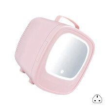 Lightweight Skincare Fridge Cooling And Warming Functions 12V 220V Space Efficient Pink