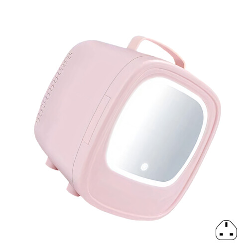 Lightweight Skincare Fridge Cooling And Warming Functions 12V 220V Space Efficient Pink