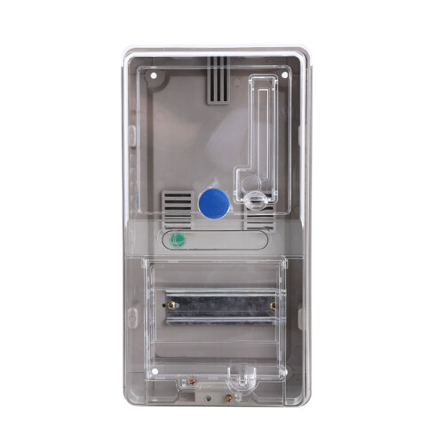 Clear Plastic Single Phase Meter Enclosure Box Case With Prepaid Card System